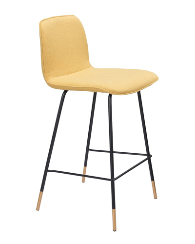 Shop Zuo Modern Var Counter Chair In Yellow