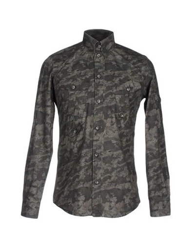 Dolce & Gabbana Patterned Shirt In Military Green