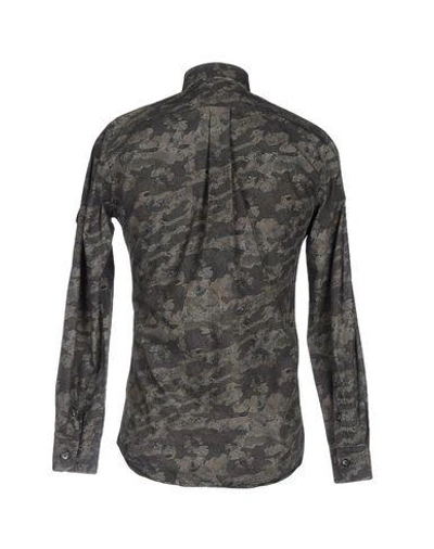 Shop Dolce & Gabbana Patterned Shirt In Military Green