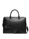 MICHAEL KORS Cross-Grain Leather Double-Zip Briefcase