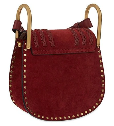 Shop Chloé Hudson Mini Suede Cross-body Bag In Sienna Red