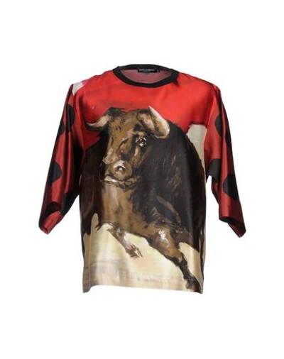 Dolce & Gabbana T-shirt In Brick Red