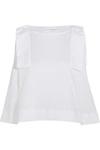 VICTORIA VICTORIA BECKHAM Bow-embellished cotton-jersey top