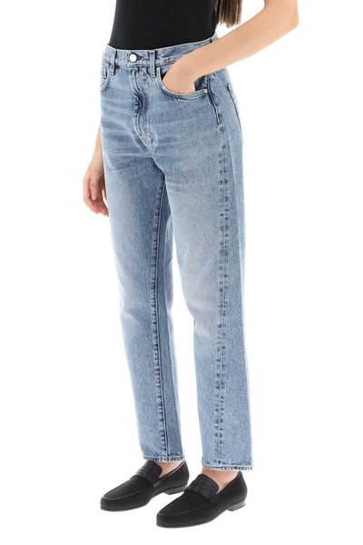 Shop Totême Toteme Twisted Seam Cropped Jeans Women In Blue