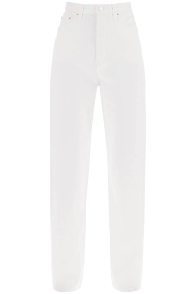 Shop Totême Toteme Twisted Seam Straight Jeans Women In White