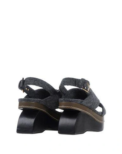 Shop Marni Sandals In Steel Grey