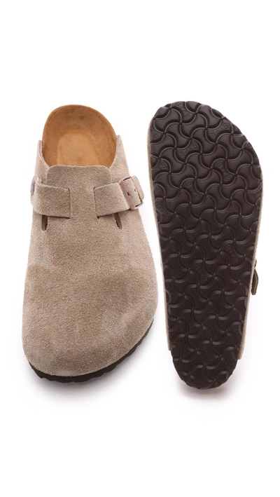 Birkenstock Taupe Regular Boston Soft Footbed Slip-on Loafers In Taupe