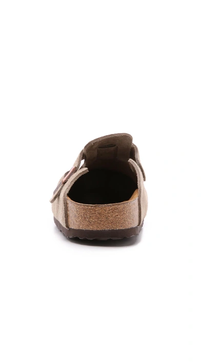 Birkenstock Taupe Regular Boston Soft Footbed Slip-on Loafers In Taupe