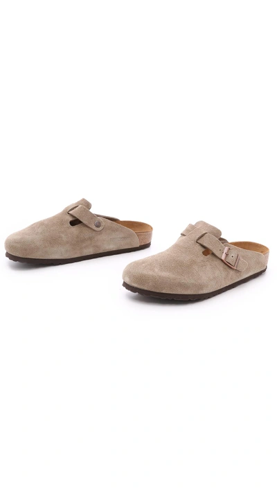 Birkenstock Taupe Regular Boston Soft Footbed Slip-on Loafers In Taupe