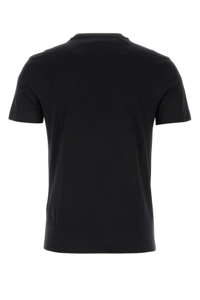 Shop Versace Man Black Cotton T-shirt