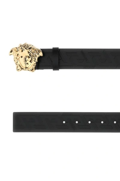 Shop Versace Man Black Leather Belt