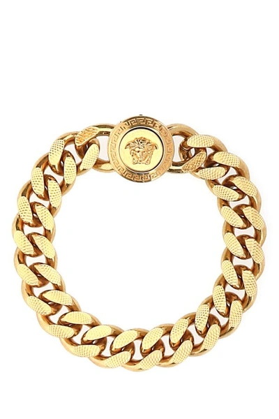 Shop Versace Man Gold Metal Bracelet