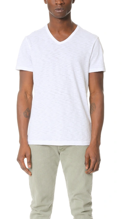 Shop Vince Slub Jersey V Neck Tee In Sphere