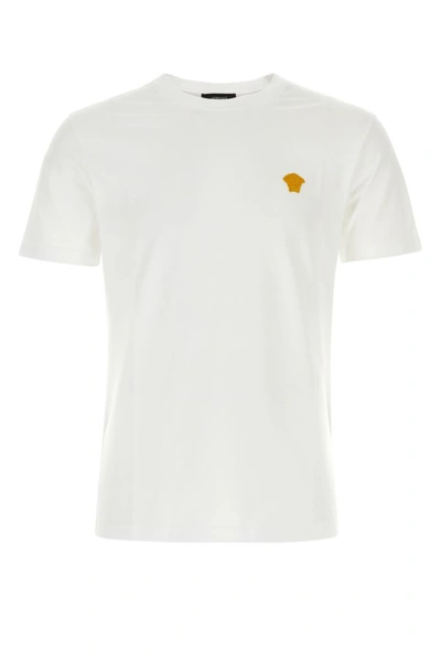 Shop Versace Man White Cotton T-shirt