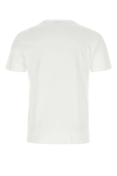 Versace White Crewneck T-shirt With Medusa Embroidery On The Front In Cotton Man In White