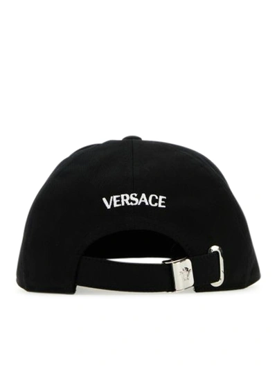Shop Versace Men Black Cotton Baseball Cap