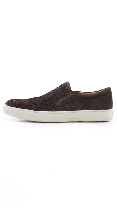 Vince Ace Woven Suede Slip-on Sneaker, Graphite In Graphite/midnight ...