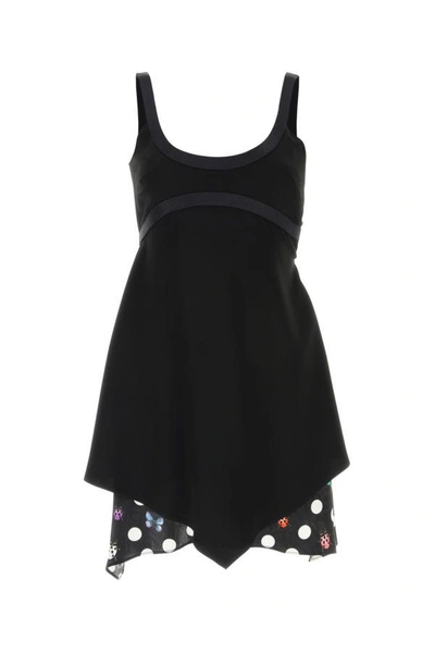 Versace X Dua Lipa Butterflies Minidress In Black