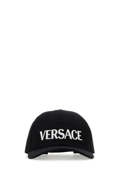 Shop Versace Woman Cappello In Black