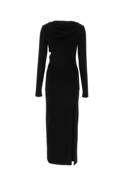 Shop Versace Woman Black Jersey Dress