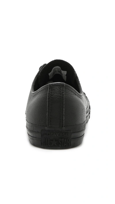 Shop Converse Chuck Taylor All Star Leather Sneakers In Black Monochrome