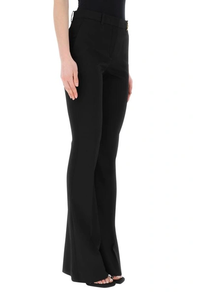 Shop Versace Woman Black Stretch Wool Pant