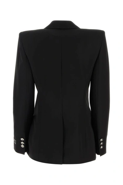Shop Versace Woman Black Wool Blazer