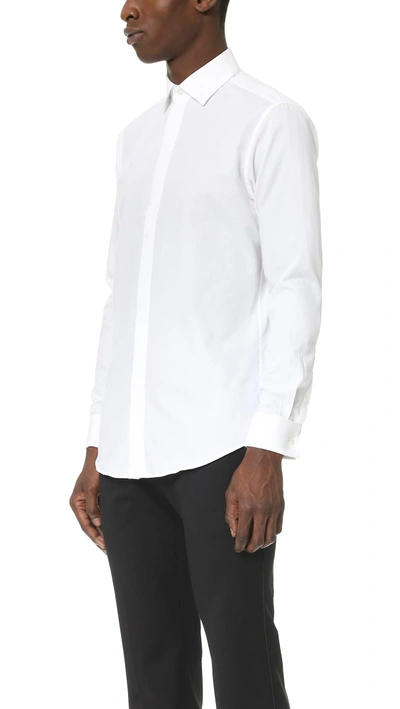Shop Theory Dover Tuxedo Shirt In White