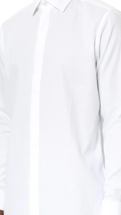 Shop Theory Dover Tuxedo Shirt In White