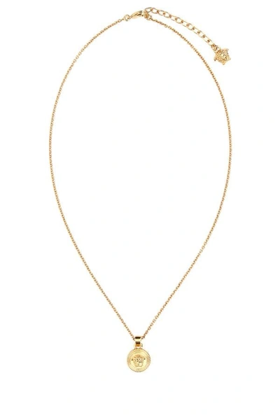 Shop Versace Woman Gold Metal Medusa Biggie Necklace