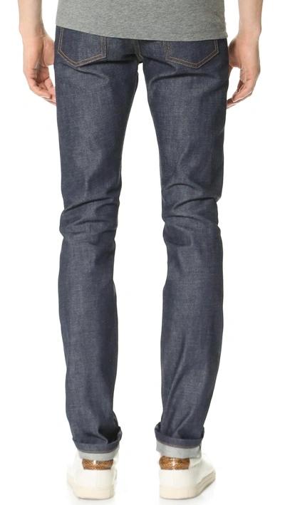 Shop Apc A. P.c. Petite Standard Raw Indigo Jeans Indigo