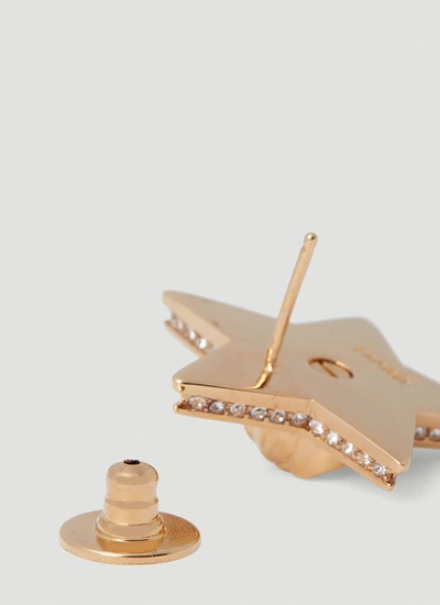 Shop Versace Women Medusa Star Earrings In Gold