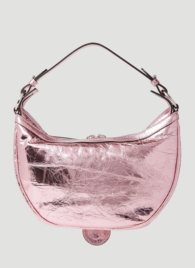 Shop Versace Women Repeat Hobo Small Shoulder Bag In Pink