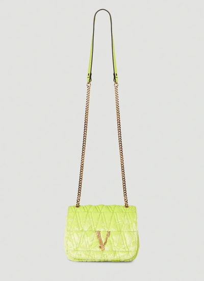Shop Versace Women Virtus Shoulder Bag In Green