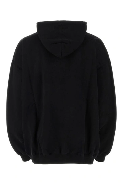 Shop Vetements Man Black Cotton Blend Oversize Sweatshirt