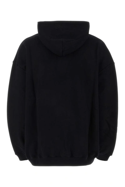 Shop Vetements Man Black Cotton Blend Oversize Sweatshirt