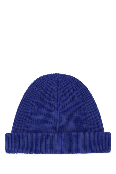 Shop Vetements Unisex Blue Wool Beanie Hat