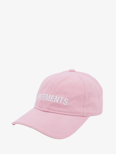 Shop Vetements Woman Hat Woman Pink Hats