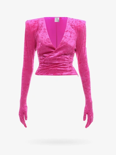 Shop Vetements Woman Top Woman Pink Top