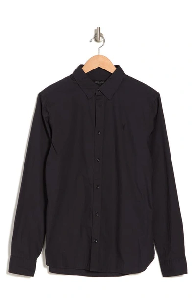 Shop Allsaints Riviera Long Sleeve Shirt In Black