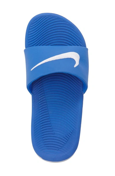 Shop Nike Kids' Kawa Sport Slide In Hyper Cobalt/ White