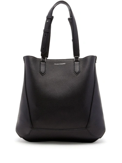 Shop Alexander Mcqueen Leather Bag In Black