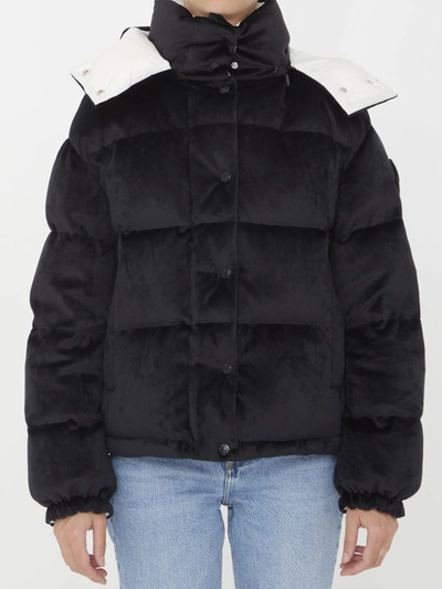 Shop Moncler Daos Down Jacket In Chenille In Black
