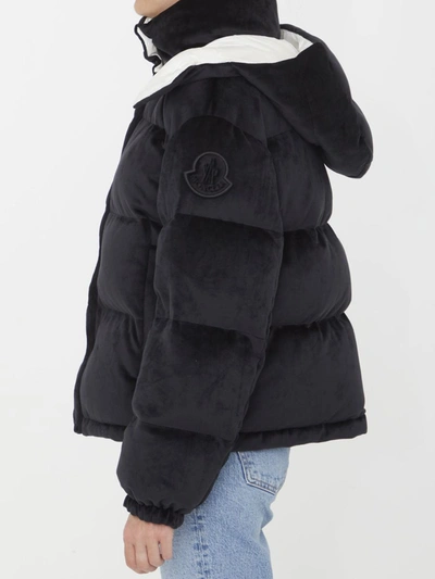 Shop Moncler Daos Down Jacket In Chenille In Black