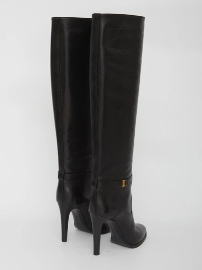 Shop Saint Laurent Diane Boots In Black