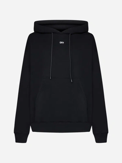 Shop Off-white Off Cotton Hoodie In Black,white
