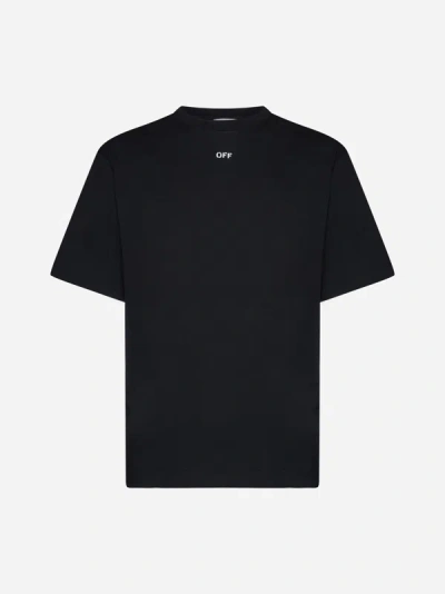 Shop Off-white Off Cotton T-shirt In Black,white