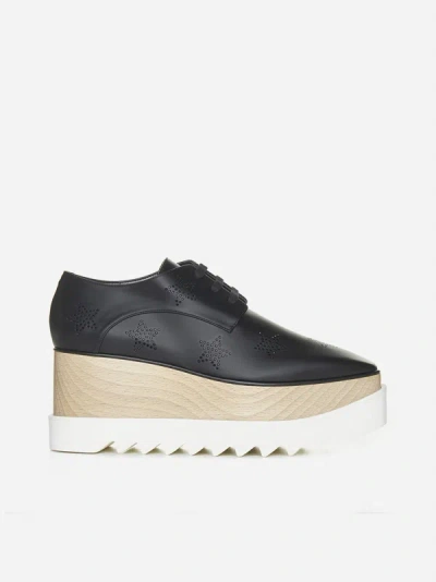 Shop Stella Mccartney Elyse Stars Alter Mat Lace-up Shoes In Black