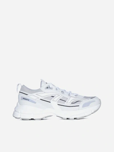 Shop Axel Arigato Marathon R-trail Leather And Mesh Sneakers In White