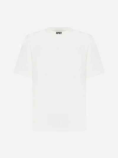 Shop Heron Preston Hpny Cotton T-shirt In White,black